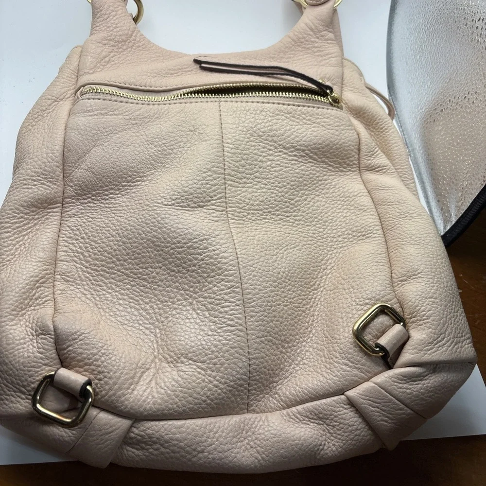 GILL Handbag Tote Hobo Convertible Leather‎ Backpack Blush No Back Straps